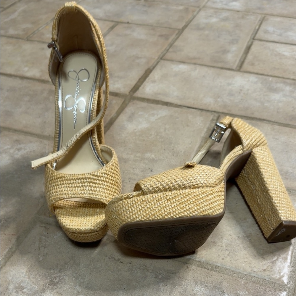 Jessica Simpson Tan Espadrille Heels
